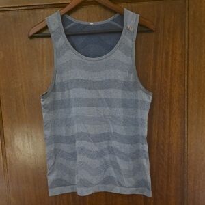 Lululemon Athletica Blue Striped Tank Top